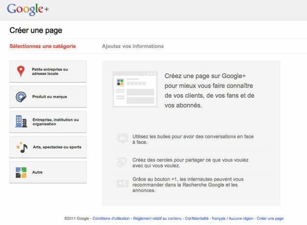 page google+ 1 Comment créer sa page Google + pour son entreprise ?