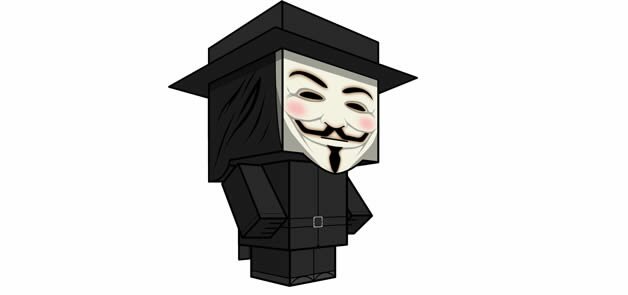 anonymous papercraft 2 Devenez un Anonymous, créez et portez le masque