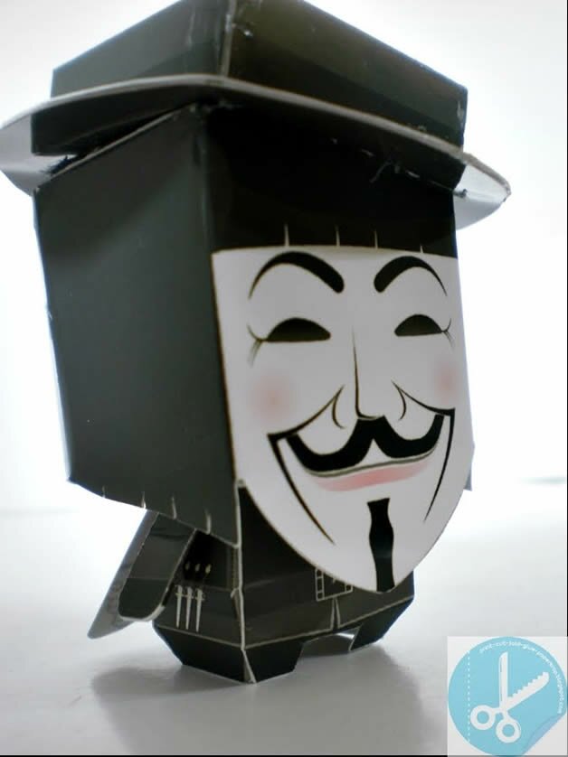 anonymous papercraft Devenez un Anonymous, créez et portez le masque