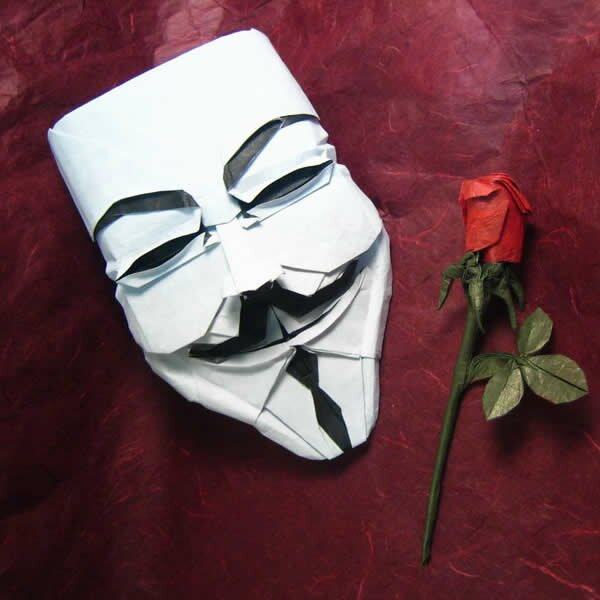 origami vendetta mask Devenez un Anonymous, créez et portez le masque