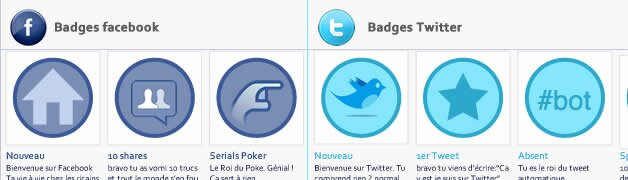 Badges fun twitter facebook olybop