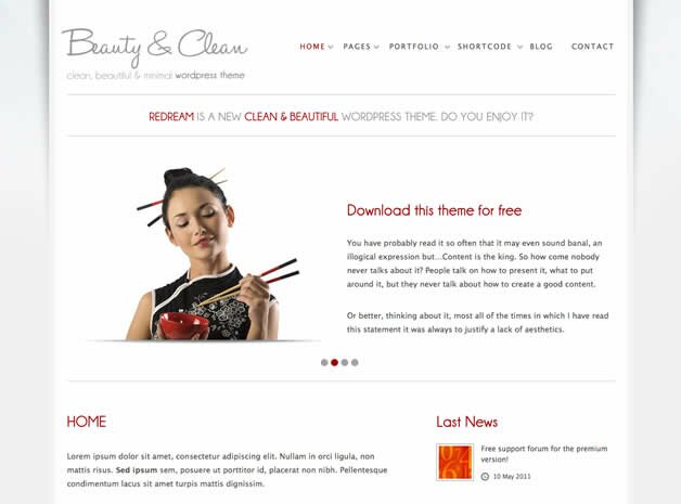beauty clean 10+ Thèmes wordpress minimalistes,épurés et gratuits